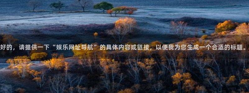 下在彩虹多多：好的，请提供一下“娱乐网址导航”的具体内容或链接，以便我为您生成一个合适的标题。